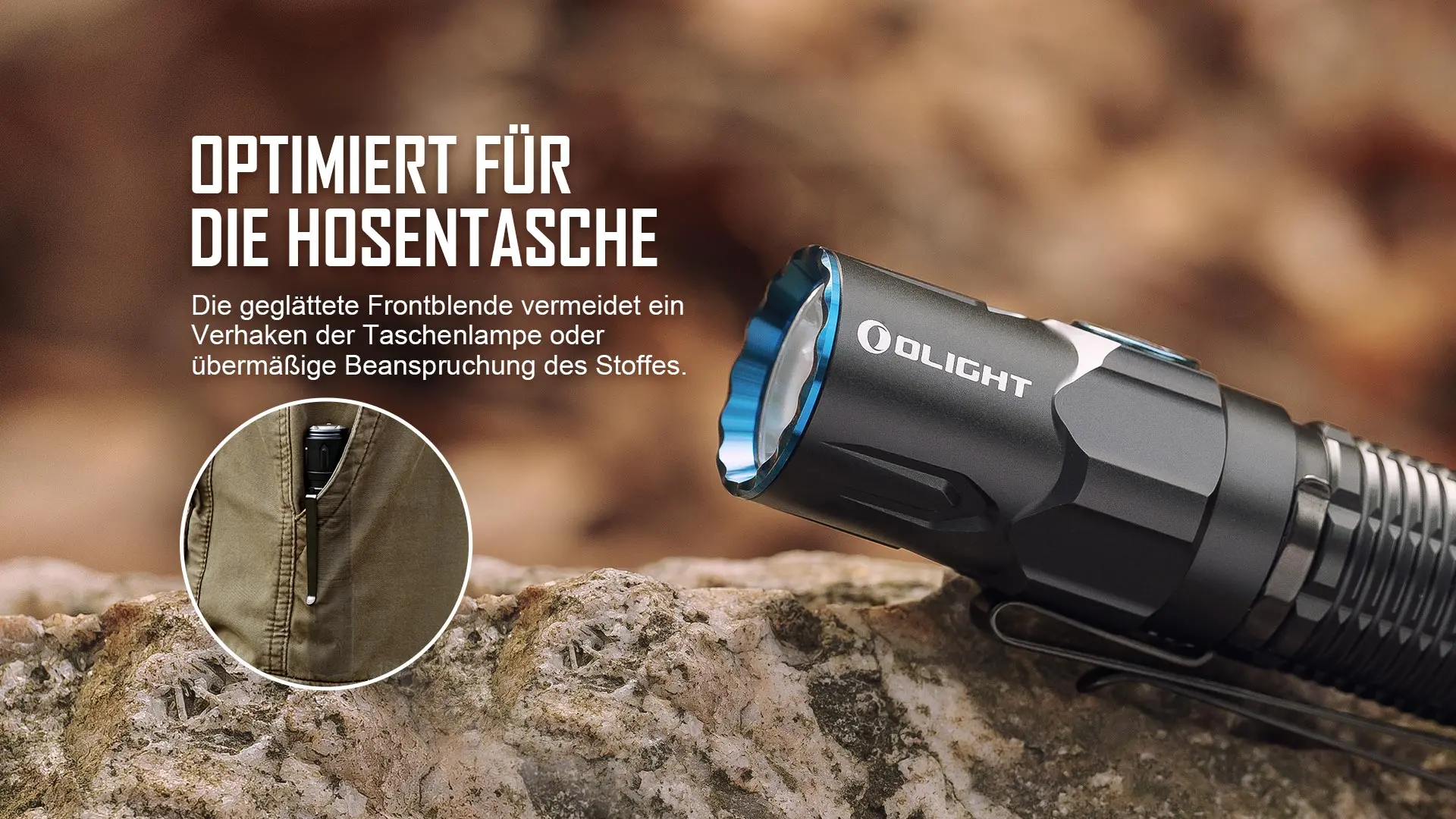 Optimiert für die Hosentasche