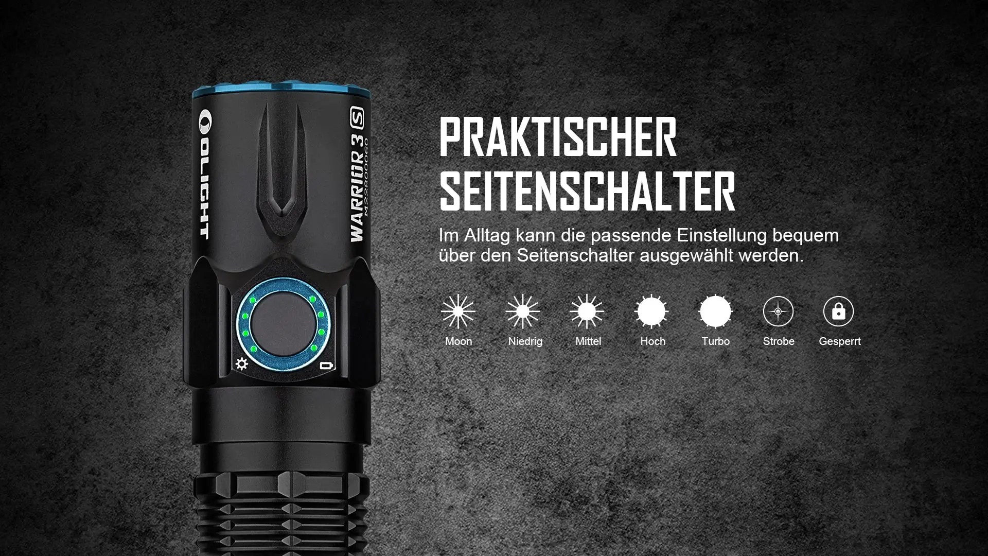 Praktischer Seitenschalter