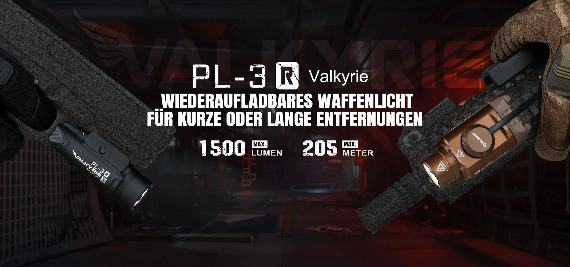 Wiederaufladbares Waffenlicht