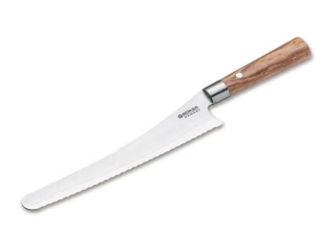 [130433DAM] BÖKER DAMAST OLIVE BREAD KNIFE