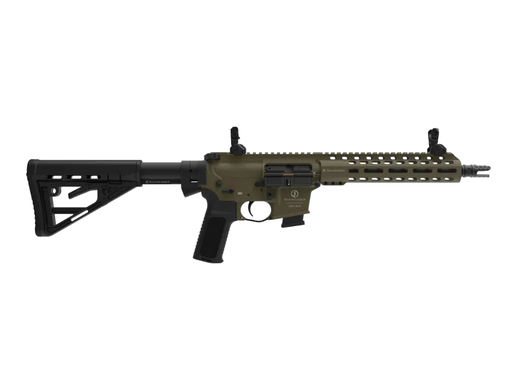 [03-0270MEUODG] Schmeisser AR15-9 S4F OD Green 10.5" 9mm Para