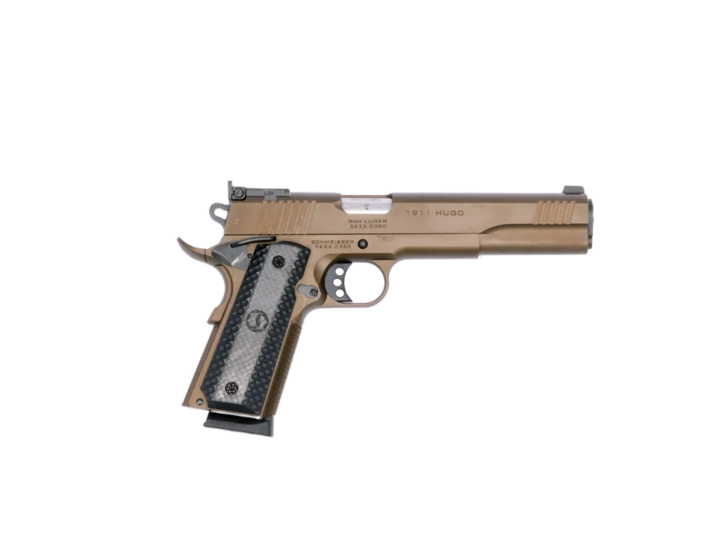 [10-0210] Schmeisser Hugo 1911 Thunder Bronze Mikrometervisierung 6" 9mm Para
