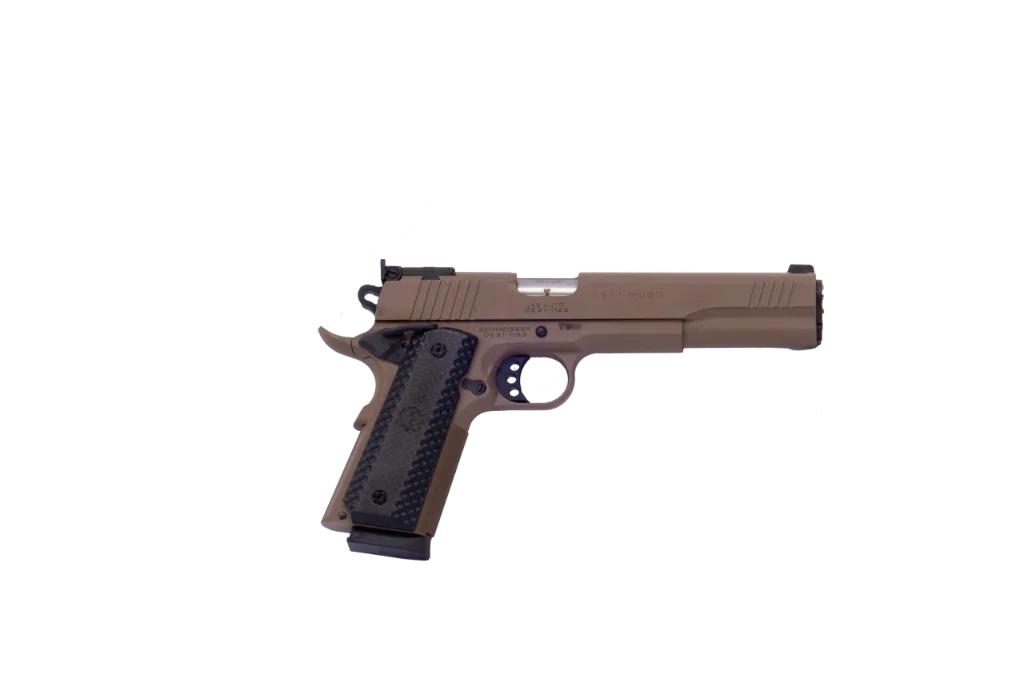 [10-0220] Schmeisser Hugo 1911 FDE Mikrometervisierung 6" 9mm Para
