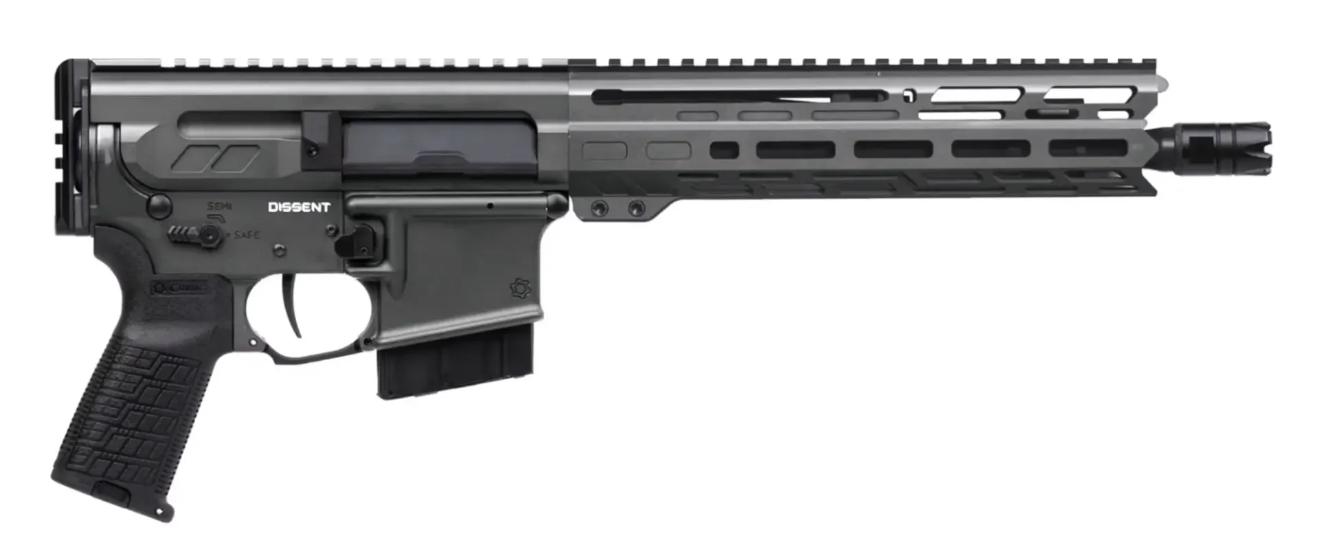 CMMG Dissent Pistole Mk4 Kal. .338 ARC, 10,5" Lauf, Titanium gray cearakoted
