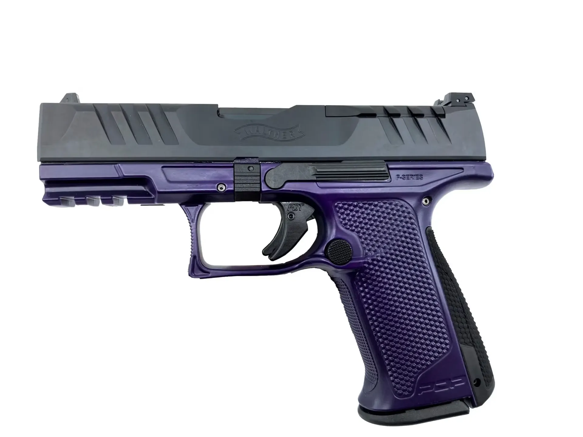 [2842694 BL Purple] Walther PDP F-Series 4" Kal. 9mm Para, Schlitten schwarz, Griff in Lollypop Purple C-163