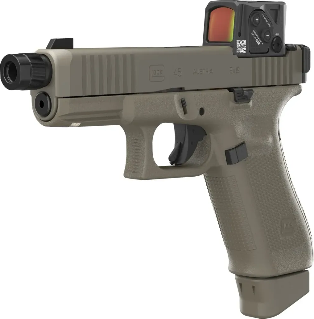 [GL-76153C] Glock 45 Hunter Edition MOS 08 / FS Combo with COA and GTL II green, 9X19mm