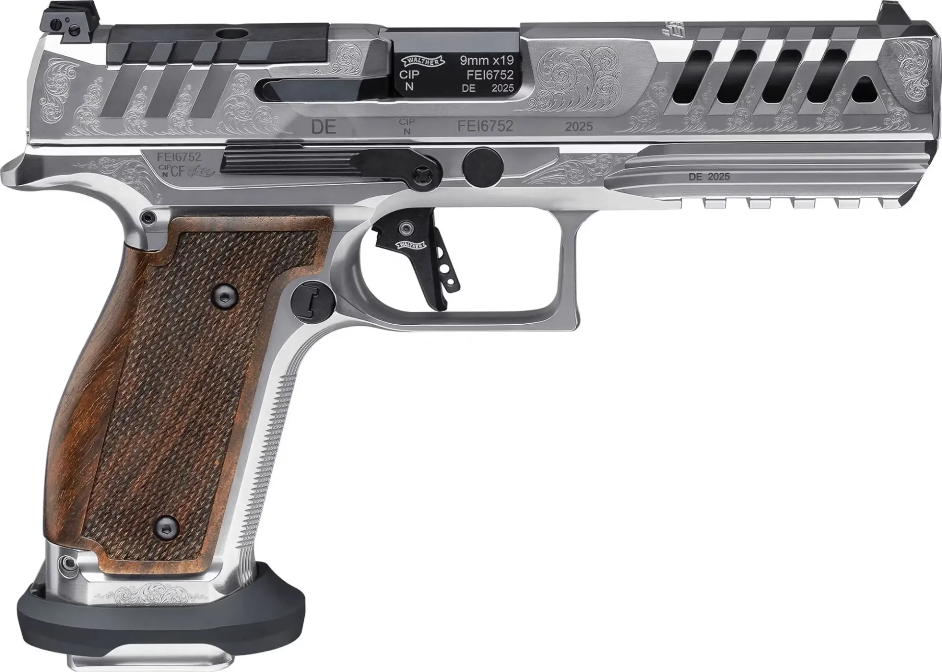 Walther PDP Steel Frame Ornamentic Kal. 9mm Para, Special Edition handgraviert