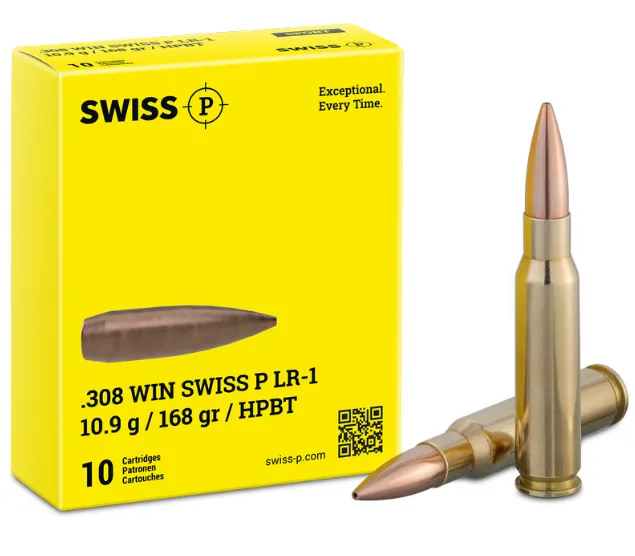 [7030990] .308 Win. SWISS P LR-1 168 Grain (10)