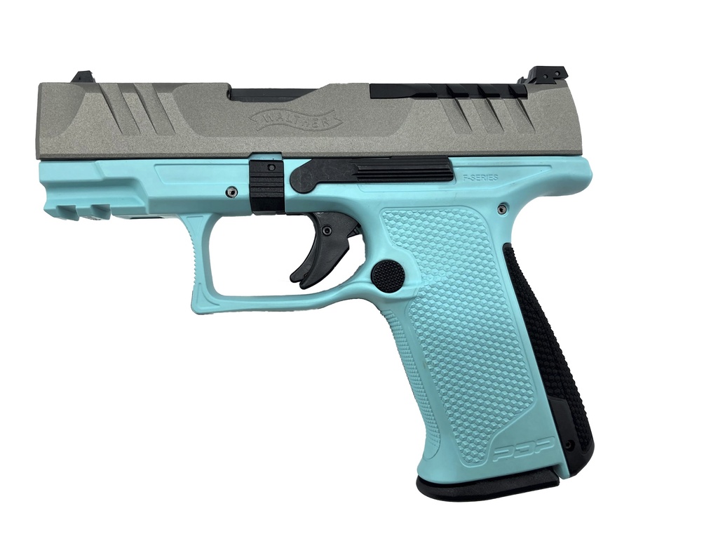 [2842670 ST Blue] Walther PDP F-Series 3,5" Kal. 9mm Para, Schlitten in Stainless, Griff in Robin's Egg Blue H-175