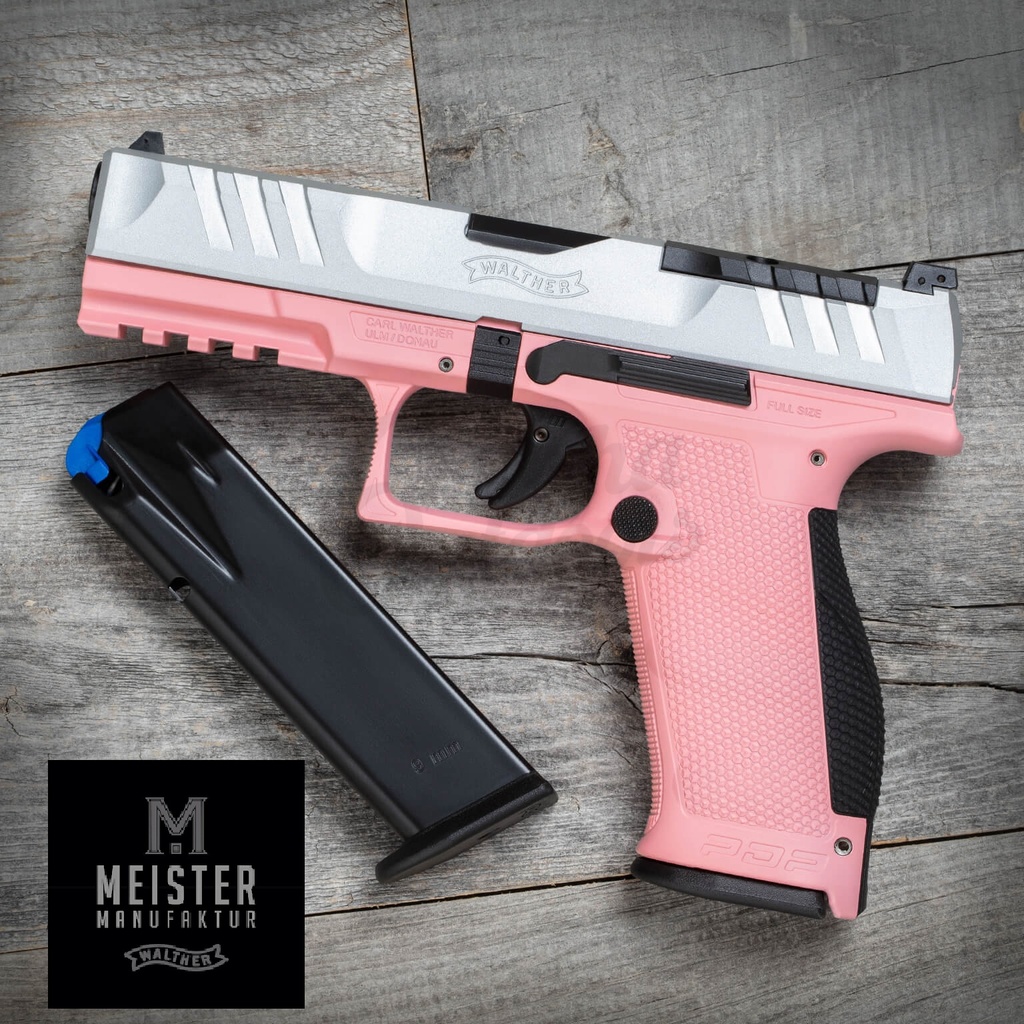 Walther PDP F-Series 4" Kal. 9mm Para, Schlitten in Stainless , Griffstück Bright Pink