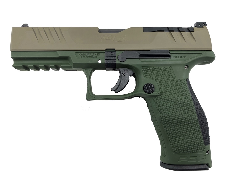 Walther PDP FS 4.5" FDE /Grün Kal. 9mmP, Schlitten in MagPul FDE H-267, Griffstück in Highland Green H-200