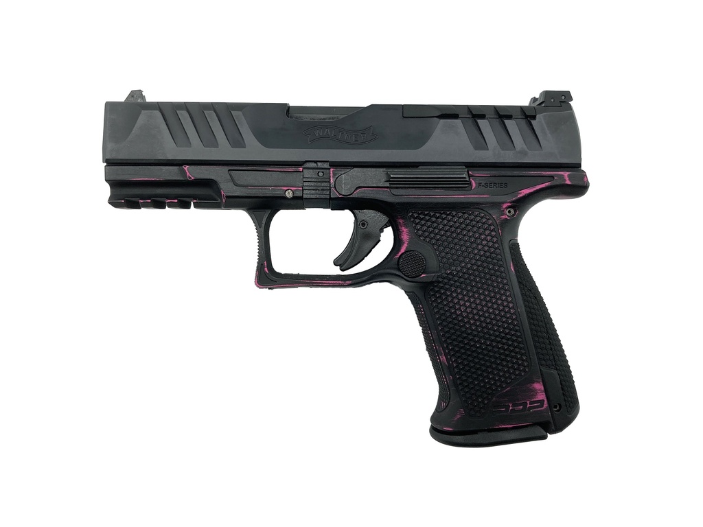 Walther PDP F-Series 4" Kal. 9mm Para, Schlitten in schwarz , Griffstück Gothic Pink