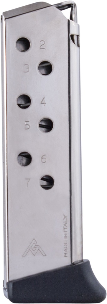 Mec-Gar Magazin Walther PPK/S Kal. 9mm Kurz / .380 ACP, 7 Schuss, mit Schuh, Nickel