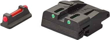LPA - Visierung für Walther PPQ & P99, Fiberoptik Visierung grün, rotes Korn
