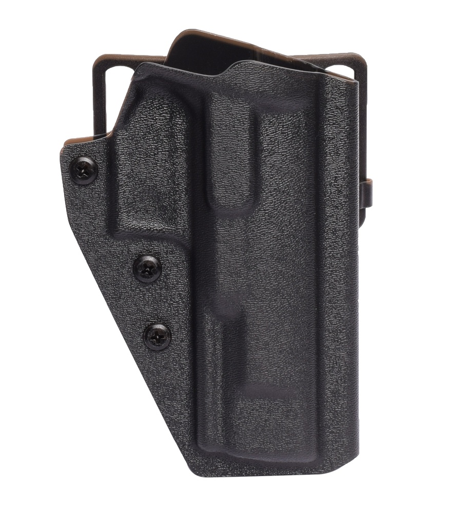 [PDP Steel Frame Holster PLM V2] Kydex Holster für Walther PDP Steel Frame 4"-5", rechts, schwarz, mit Comp-Tac PLM V2 belt loop