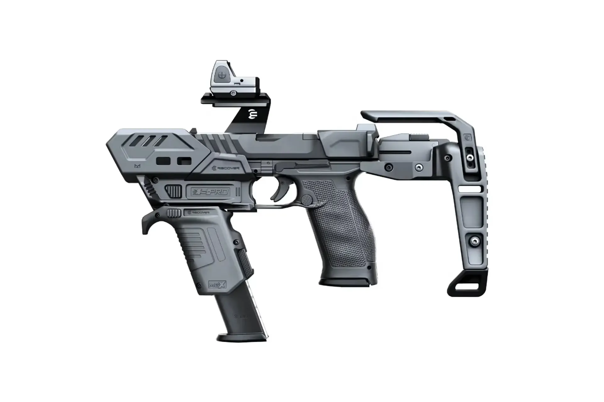 RECOVER S-PRO Pistol Stabilizer Conversion Full Kit Waltehr PDP / Glock