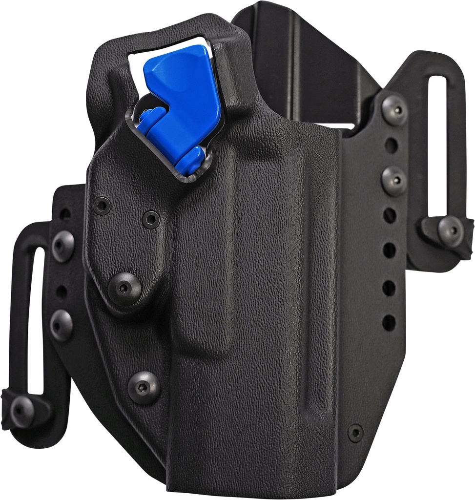 [2885166] Walther PDP 4"- 5" LTG PRO Holster OWB von Radar mit blauer Sicherung, Gürtelschlaufe für offene oder verdeckte Trageweise, Rechtshänder