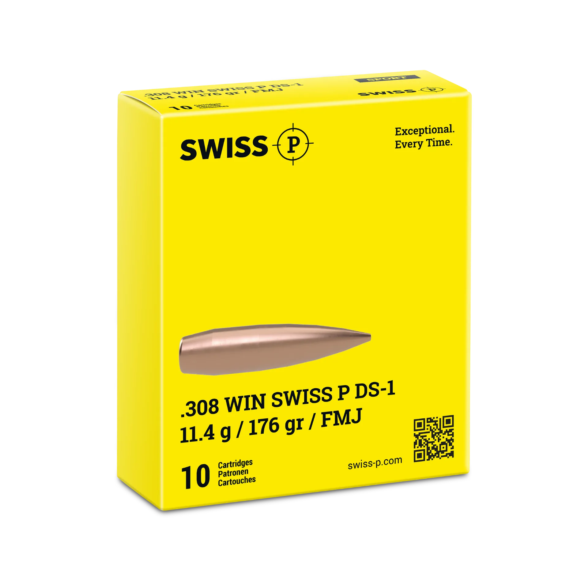 .308 Win Swiss P DS-1 FMJ 11.4 g / 176 gr (10)