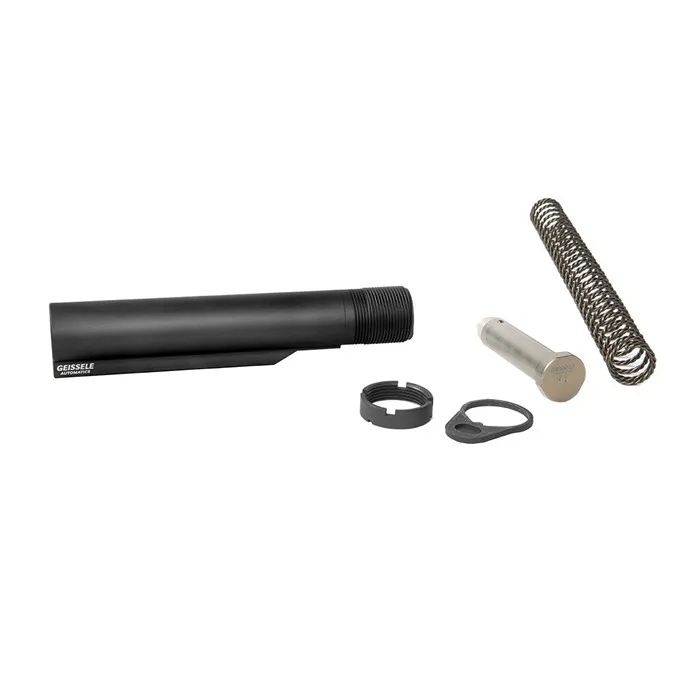 GEISSELLE AR15 PREMIUM MILSPEC BUFFER TUBE ASSEMBLY W/SUPER 42, H1 BLK