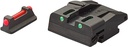 LPA - Visierung für Walther PPQ & P99, Fiberoptik Visierung grün, rotes Korn